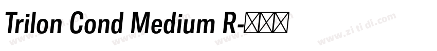 Trilon Cond Medium R字体转换